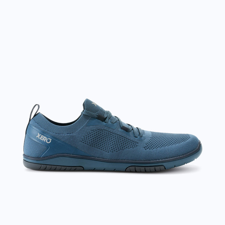 Xero Shoes Nexus Knit Men Sneaker in Orion Blue with Toe Facing Right