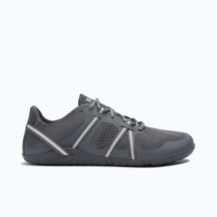 Xero Shoes Speed Force II Men Shoe in Steel Gray with Toe Facing Right