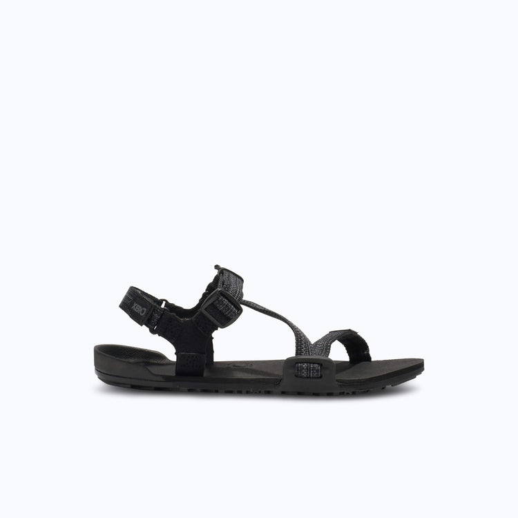 Xero Shoes Z-Trail - Big Kids Sandal in Black with Toe Facing Right