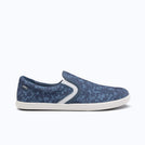 Xero Shoes Dillon Canvas Slip-On Women Sneaker in Blue Floral with Toe Facing Right