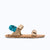 Xero Shoes D-Trail Women Sandal at Blue and Cream with Toe Facing Right