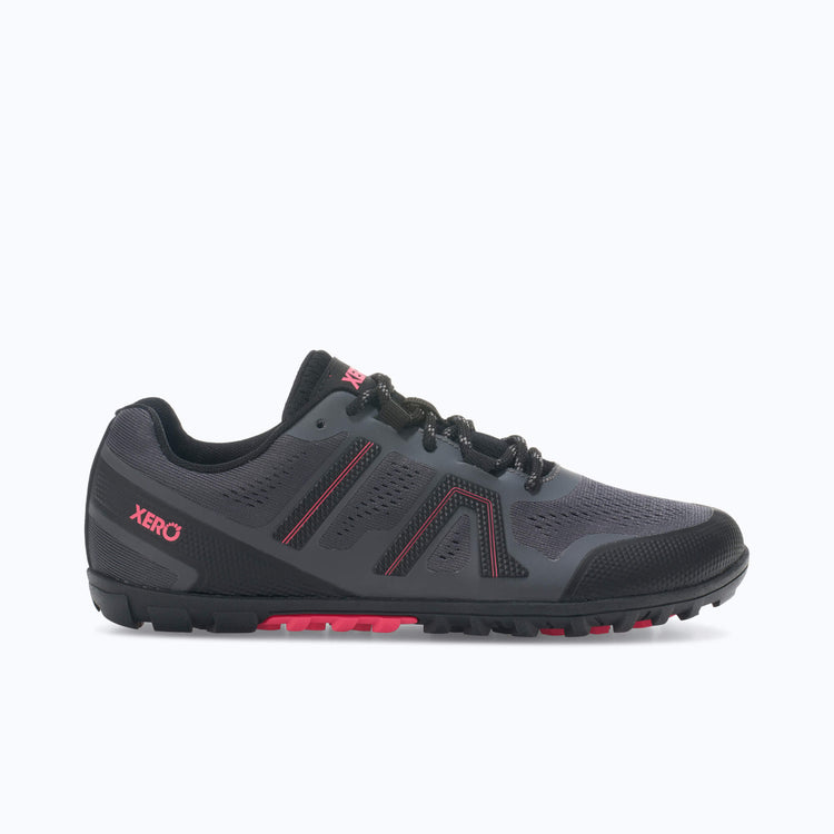 Xero Shoes Mesa Trail II - Women Shoe in Black & Pink with Toe Facing Right