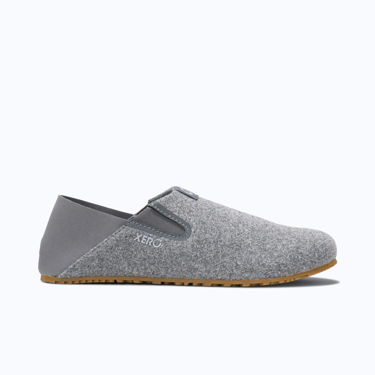Xero Shoes Pagosa Women Slipper in Light Gray with Toe Facing Right