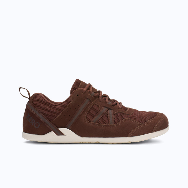 Xero Shoes Prio Suede - Men Shoe in Brown with Toe Facing Right