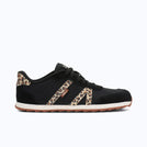 Xero Shoes Wynn Women Shoe at Black and Leopard with Toe Facing Right