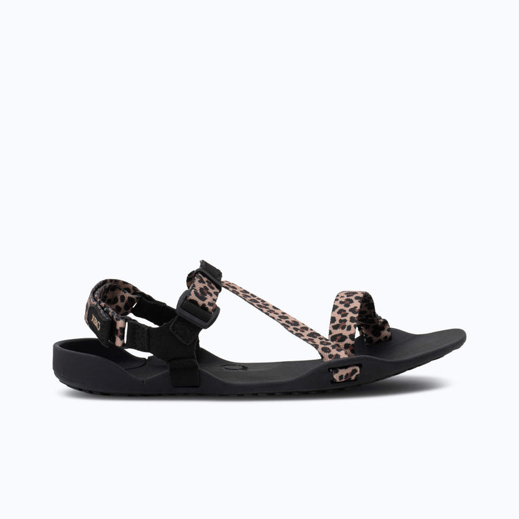 Xero Shoes X-Trek Women Sandal in Leopard with Toe Facing Right